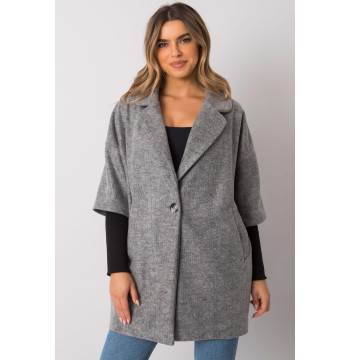 Płaszcz Damski Model CHA-PL-0409.30X Grey - Rue Paris