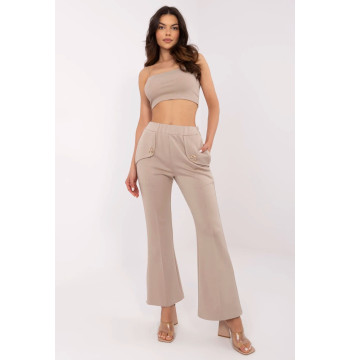Spodnie Dresowe Model DHJ-SP-20518.12 Beige - Italy Moda