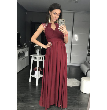 Sukienka Wieczorowa Model 17796 Oberżyna - YourNewStyle