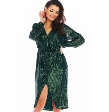 Sukienka Model A399 Cekiny Green - awama