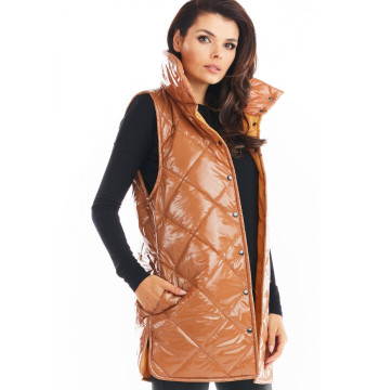 Kamizelka Damska Model A383 Beige Pikówka - awama