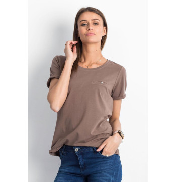 T-shirt Damski Model RV-TS-4838.73P Brown - BFG