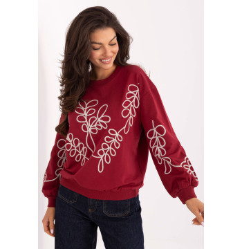 Bluza Damska Model RV-BZ-A175.02 Bordo - Relevance