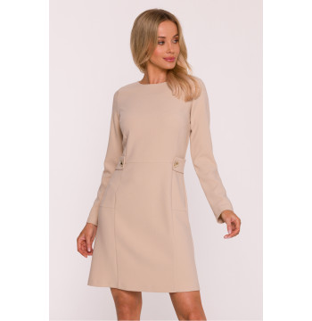 Sukienka Model S419 Beige - Stylove