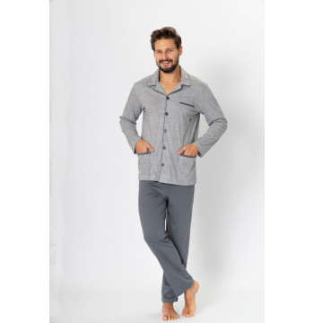 Piżama Męska Model Ambroży 196 Grey Melange - M-Max