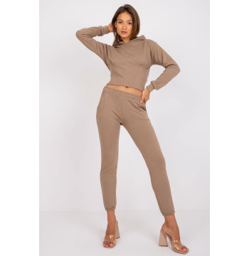 Spodnie Komplet Model EM-KMPL-378.04 Dark Beige - Ex Moda