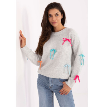 Sweter Damski Model PM-SW-SC82.41 Light Grey - Factory Price