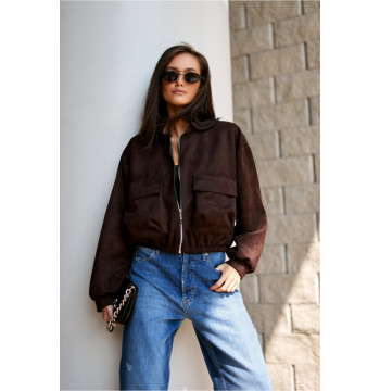 Kurtka Damska Model Vivara CBR KUR0032 Dark Brown - Roco Fashion