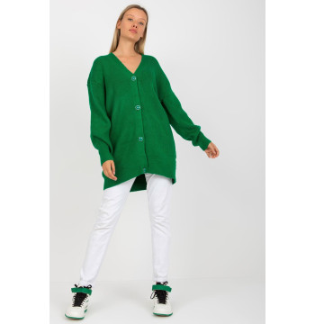 Sweter Kardigan Model LC-SW-0267.06X Green - Rue Paris
