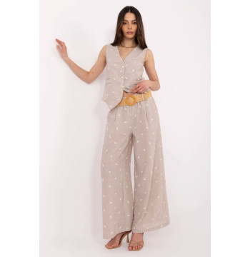 Spodnie Komplet Model DHJ-KMPL-20882.66 Dark Beige - Italy Moda