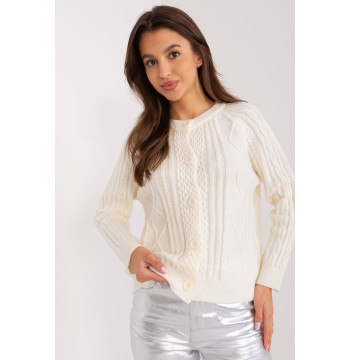 Sweter Damski Model AT-SW-2346-2.99P Ecru - AT