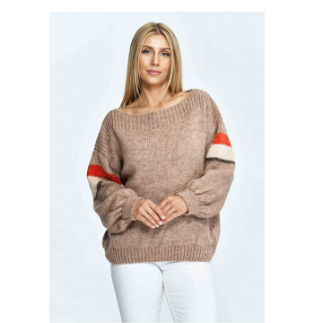 Sweter Damski Model M909 Brown - Figl