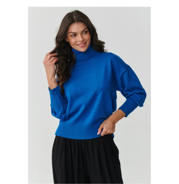 Golf Damski Model S165 Blue Jeans - Makadamia
