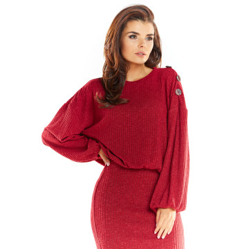 Sweter Damski Model A318 Bordo - awama