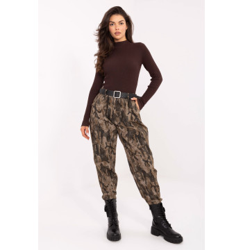 Spodnie Damskie Model IT-SP-242975.84 Khaki - Italy Moda