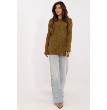Sweter Damski Model AT-SW-2343.88 Oliwka - AT