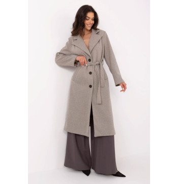 Płaszcz Damski Model MO-PL-1804.00 Grey/Beige - Italy Moda