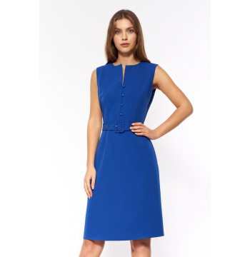 Sukienka Chabrowa elegancka sukienka bez rękawów S200 Chaber - Nife