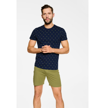 Piżama Męska Model Needle 39730-59X Navy/Green - Henderson