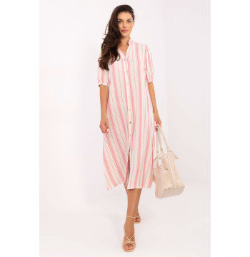 Sukienka Model TW-SK-BI-2451.84 White/Pink - Och Bella