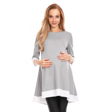 Sukienka Ciążowa Model 0125 Grey - PeeKaBoo