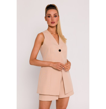 Kamizelka Model MOE776 Beige - Moe