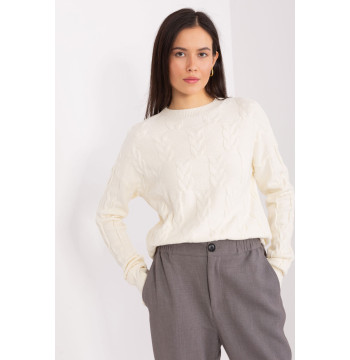 Sweter Damski Model AT-SW-2340.22 Ecru - AT
