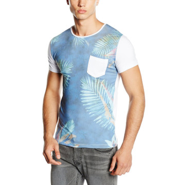 Tshirt Męski Model 17162 Blue/White - YourNewStyle
