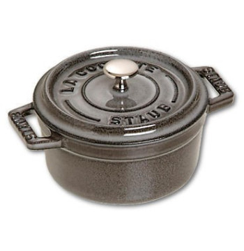 Mini garnek żeliwny okrągły Staub - 250 ml, Grafitowy