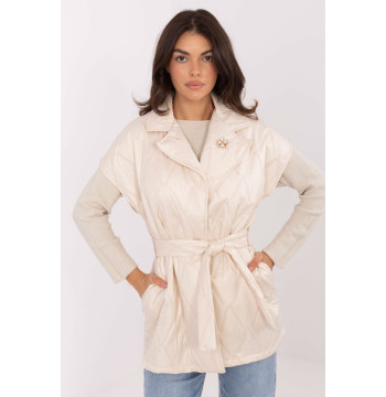 Kamizelka Model IT-KZ-FL9603.87 Light Beige - Rue Paris
