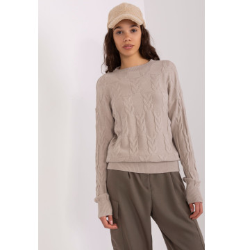 Sweter Damski Model AT-SW-2340.43 Beige - AT