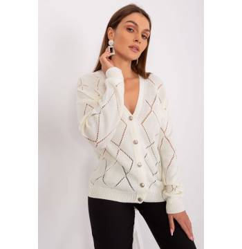 Sweter Damski Model LC-SW-A10-1.23X Ecru - Rue Paris