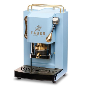 Ekspres do kawy Faber Pro Mini Deluxe turkusowo-mosiężny ESE Pad