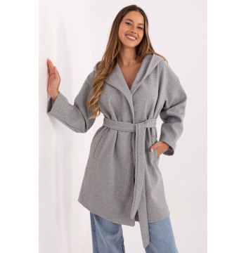 Płaszcz Damski Model IT-PL-A9587.00 Grey - Rue Paris
