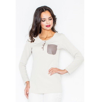 Bluzka Model M156 Beige - Figl
