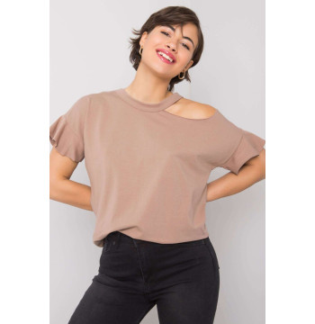 Bluzka Model FA-BZ-6946.93P Dark Beige - Fancy