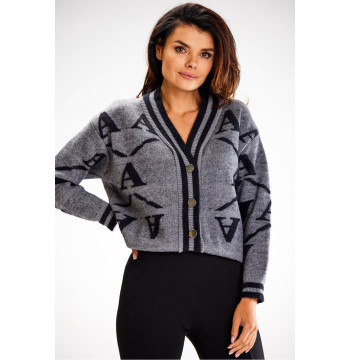 Sweter Damski Model A614 Grey - awama