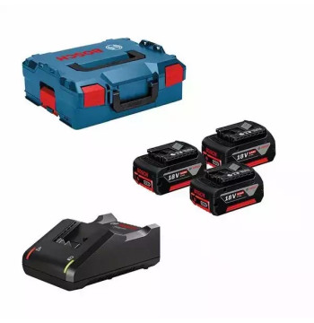 BOSCH.AKUMULATOR 18V 5,0Ah x3 +ŁADOWARKA GAL 18V-40 +LB