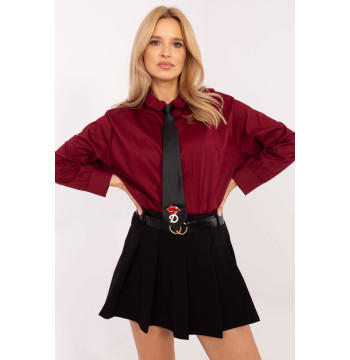 Koszula Damska Model DHJ-KS-9213-1.77P Bordo - Italy Moda