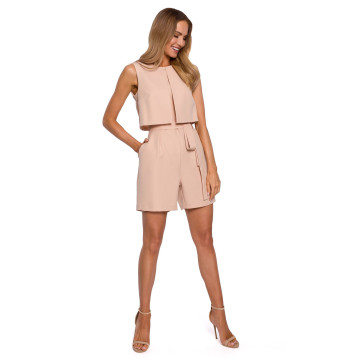 Kombinezon Damski Model MOE574 Beige - Moe