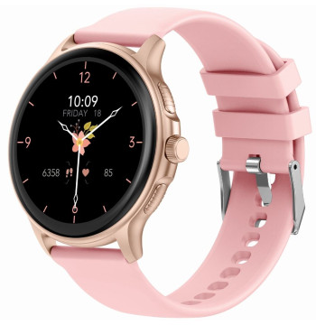 Smartwatch Damski GRAVITY GT12-3 Różowy Pasek Silikonowy + Bransoleta Różowe Złoto