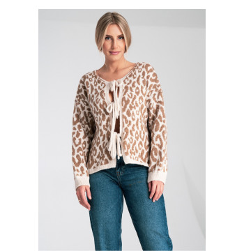 Sweter Damski Model M1094 White/Beige - Figl