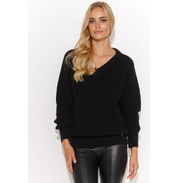 Sweter Damski Model S140 Black - Makadamia