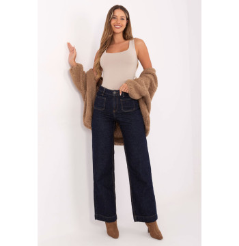Spodnie Jeansy Damskie Model D80018BB62456D298 Navy - Sublevel