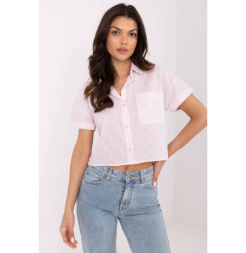 Koszula Damska Model NM-KS-KA-01148.50P White/Pink - NM