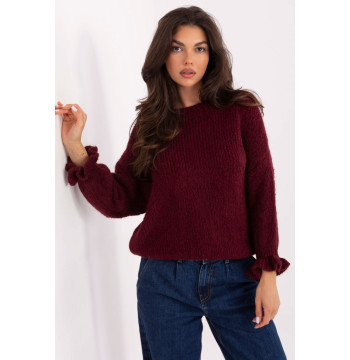 Sweter Damski Model MI-SW-2912.10X Bordo - Italy Moda