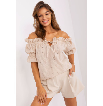 Bluzka Model LK-BZ-509355.68P Beige - Lakerta