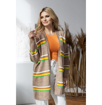 Sweter Kardigan Model 30090 Cappuccino - PeeKaBoo