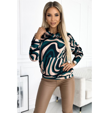 Bluza Damska Model 390-5 Green/Beige - Numoco