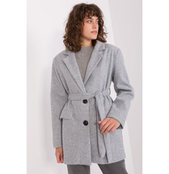 Płaszcz Damski Model TW-PL-BI-2022320.01X Grey - Och Bella